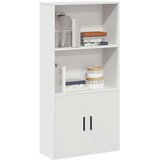 vidaXL Knjižna omara bela 60x24x120 cm inženirski les | Shoptok.si
