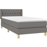  S oprugama i madracem tamnosivi 90x200 cm od tkanine | shoptok.hr
