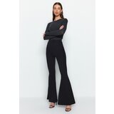 Trendyol Black Flare Woven Trousers cene