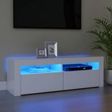Furnova TV omarica z LED lučkami bela 120x35x40 cm, (21924339) Cene