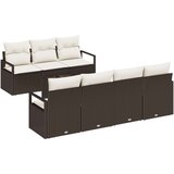  Vrtna sedežna garnitura 8 pcs Rjava in krem 55 x 55 x 37 cm | Shoptok.si