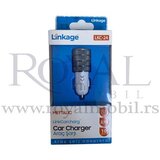  auto punjač (kuciste) linkage LKC-24 2.1A beli sa crnim | ePonuda.com