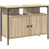 vidaXL Komplet pohištva za kopalnico s polico 4 pcs sonoma hrast | Shoptok.si
