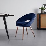 Modern Living naslanjač levi, temno modra, žamet | Shoptok.si