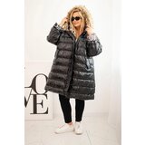 Kesi Women's Plus Size jacket with a hood and fur black | Shoptok.si