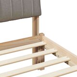  Okvir kreveta Smeđa i taupe 135 x 190 cm Masivna borovina | shoptok.hr
