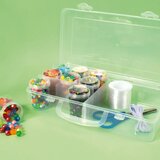 Playbox Playbox: Prozorna škatla za shranjevanje z 2 predelki 26x13x6cm Cene