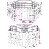 Ograda za Pse s 6 Panoa Bijela 179 x 151 x 58 cm Plastika | shoptok.hr