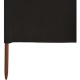 vidaXL 6-panelni vetrobran tkanina 800x80 cm črn, (20693111) | Shoptok.si