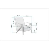 Atelier Del Sofa fotelja larus wood berjer walnut grey