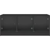 vidaXL Stolić za kavu sa staklenim vratima crni 102 x 50 x 42 cm | shoptok.hr