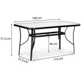  Stakleni vrtni stol Wave 140x80cm | shoptok.hr