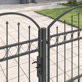  Vrata Ograde za Vrt s Arhivnim Vrh Assen Siva 4 x 1,25 m Čelik | shoptok.hr