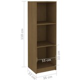 vidaXL Ormarić za knjige / pregrada boja meda od masivne borovine | shoptok.hr