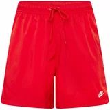 Nike Sportswear Hlače 'CLUB' crvena / bijela