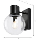  Zidna lampa SFERIO 1xE14/5W/230V crna/prozirna | Eponuda.com