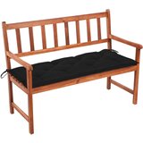  Vrtna klupa s jastukom 120 cm od masivnog bagremovog drva - Crna 120 x 50 x 7 cm 1 1 | shoptok.hr