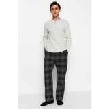 Trendyol Men's Khaki Comfortable Fit Plaid Weave Pajama Bottoms. | shoptok.hr