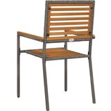  Vanjske Stolice 4 pcs Siva smeđa | shoptok.hr