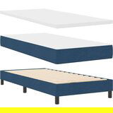Box spring krevet s madracem &amp LED Plava 100x200 cm Tkanina | shoptok.hr