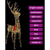 vidaXL 3D jelen Toplo bela 128 cm PET | Shoptok.si