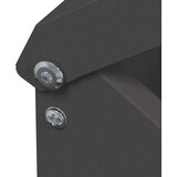 vidaXL Hranilnik za piščance Črna 13 x 12 x 51 cm Hladno valjana jeklo | Shoptok.si