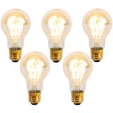 LUEDD Komplet 5 zatemljivih LED spiralnih žarnic E27 A60 Goldline 4W 270lm 2200K | Shoptok.si