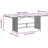 vidaXL vrtna bistro garnitura 9-delna z blazinami bež poli ratan, (21316310) | Shoptok.si