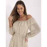 Och Bella Dress-TW-SK-BI-1203.72P-light beige | shoptok.hr