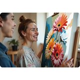 Massido platno s temeljnom bojom i uzorkom na okviriću 40x50 cm cvijeće | shoptok.hr