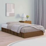  Posteljni okvir medeno rjav 75x190 cm 2FT6 trden les, (20736630) Cene