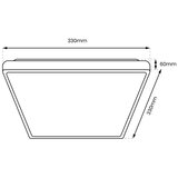  LED stropno svetlo za kupatilo DABAR LED/17W/230V 4000K 33x33 cm IP44 | Eponuda.com