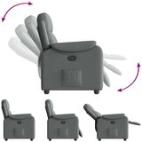  Naslonjač za noge tamnosive tkanine | shoptok.hr