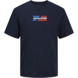 Jack & Jones Majica mornarska / azur / temno rdeča / bela Cene