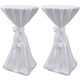 Maison Chic Prevleka za zunanjo pohištvo - Pregrinjalo za Mizo 60 cm Bele Barve s Trakom 2 kosa, (21795547) | Shoptok.si