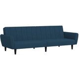  The Living Store Kavč dvosed z ležiščem moder žamet - Raztegljiv Kavč, (21448017) | Shoptok.si