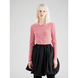 Pieces Majica 'PCRUKA' jarko crvena / bijela | shoptok.hr