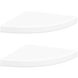  Plutajuće kutne police 2 kom Bijele 35x35x3,8 cm MDF | shoptok.hr