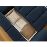 Bobochic Paris Temno modra raztegljiva/s prostorom za shranjevanje kotna sedežna garnitura (desni kot/z ležalnikom) Fuji – | Shoptok.si