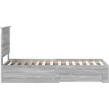  Krevetna konstrukcija Sivi Sonoma i srebrna 70 x 190 cm | shoptok.hr