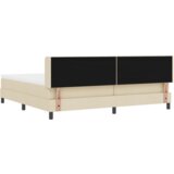  Postelja boxspring z vzmetnico z vzmetnico krema 200 x 200 cm, (5000127997) Slike