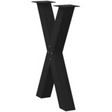  Noge za blagovaonski stol u obliku slova X, 2 kom, crne, 50 x (72-73) cm, čelik | shoptok.hr