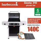 Barbecook Siesta 310 Black Edition plinski žar + plancha + plinski regulator s cevjo | Shoptok.si
