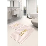 Mila Home Rožnate žametne kopalniške preproge v kompletu 2 ks 60x100 cm Love – | Shoptok.si