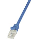 Logilink CP1016U RJ45 omrežni kabel\, Patch kabel CAT 5e U/UTP 0.25 m modra z zaščitnim zapornim zatičem 1 kos, (20415424) | Shoptok.si