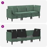  Set namještaja za dnevni boravak 3 pcs Morska zelena Baršun | shoptok.hr