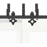  Komplet opreme za drsna vrata 427 cm jeklo črne barve, (22046868) | Shoptok.si