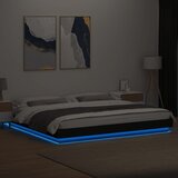  Okvir kreveta s LED svjetlima crni 180x200 cm konstruirano drvo | shoptok.hr