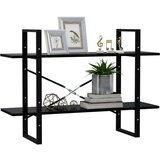 vidaXL ormarić za knjige s 2 razine crni 100 x 30 x 70 cm od iverice | shoptok.hr