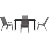  Vrtni set za objed 5 pcs Siva i crna Čelik s prahom | shoptok.hr